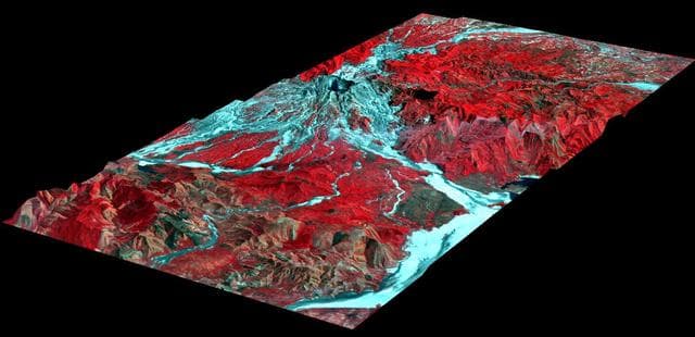 NASA image: Mt. Pinatubo, Phillippines - Perspective View