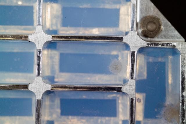 NASA image: View of a Cometary Impact Into Aerogel