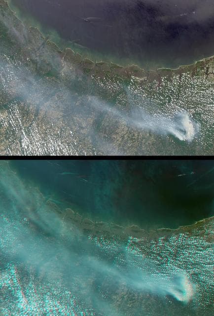 NASA image: Okefenokee Swamp Fire, Georgia