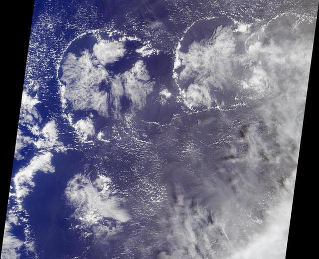 NASA image: Cloud Arcs in the Western Pacific