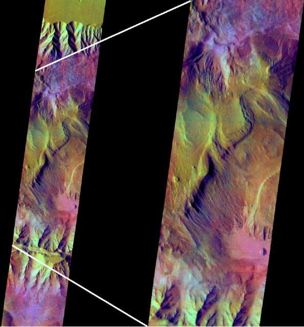 NASA image: Mars Ophir Region in Color Infrared