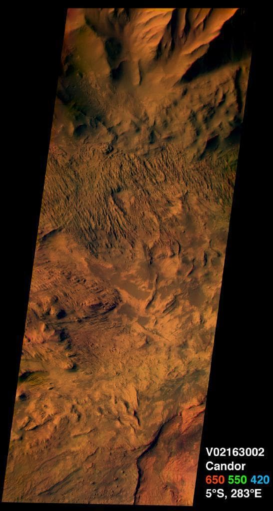 NASA image: Candor Chasma on Mars, in Color