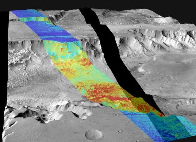 NASA image: Long Range View of Melas Chasma
