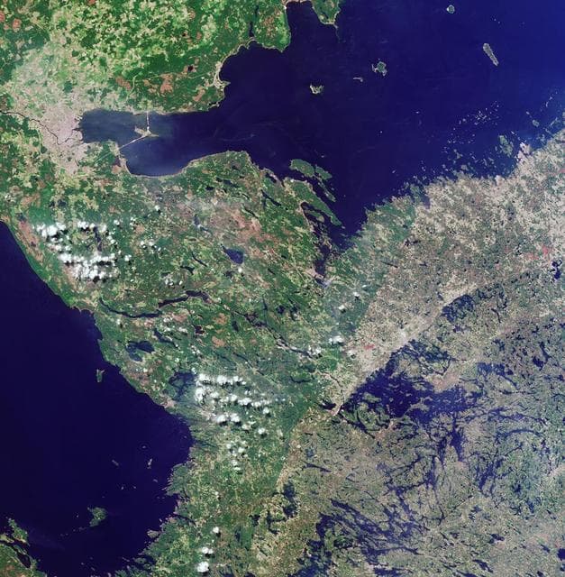 NASA image: Where on Earth...? MISR Mystery Image Quiz #12:<br .>Border between Russia and Finland