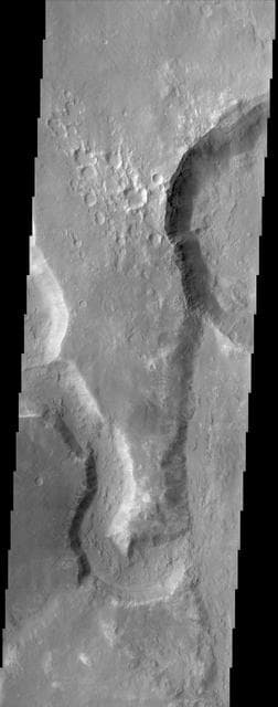 NASA image: Uzboi Vallis, Nirgal Vallis, and Luki Crater