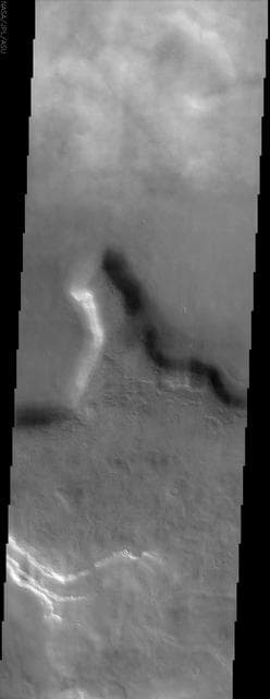 NASA image: Clouds in the Northern Tempe Terra