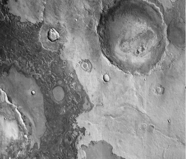 NASA image: Mars Surface Layers in Infrared