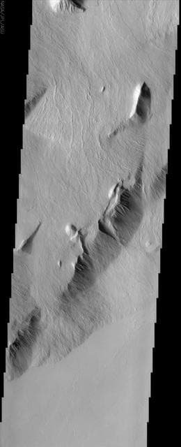 NASA image: Southeastern Scarp of Olympus Mons