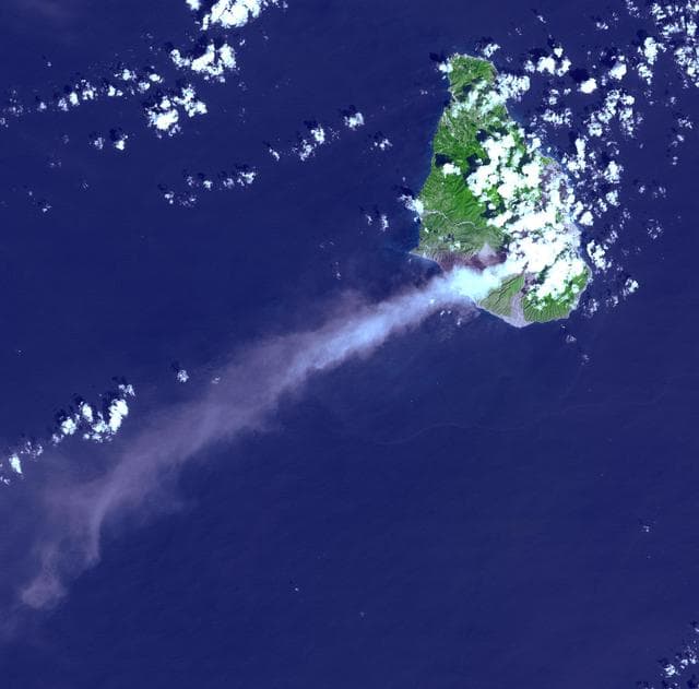 NASA image: Soufriere Hills Volcano