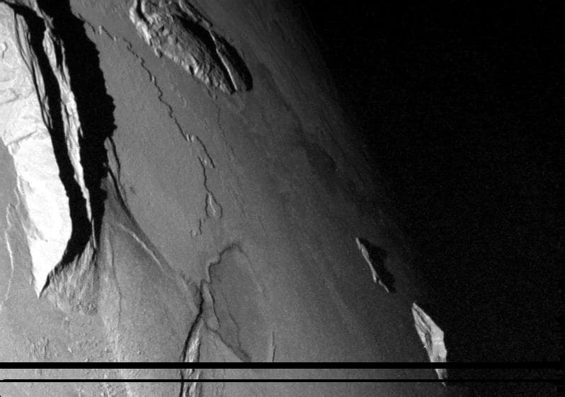 NASA image: Mountains on Io at Sunset
