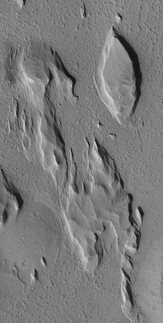 NASA image: South Amazonis Yardangs