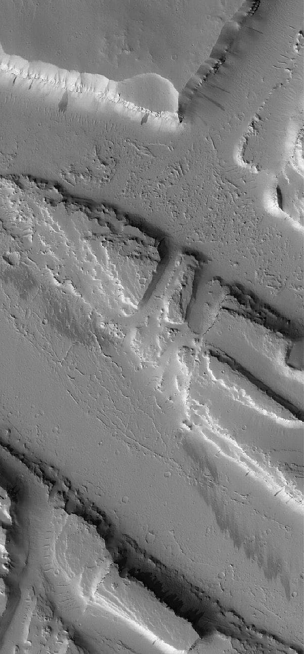 NASA image: Troughs in Tharsis