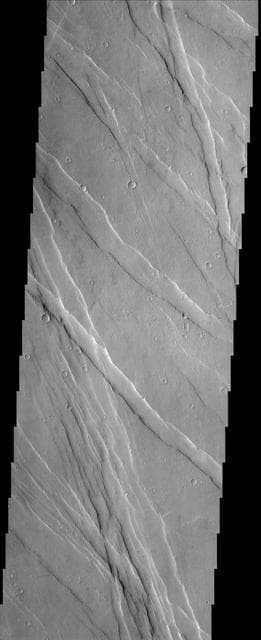 NASA image: Ulysses Fossae in Tharsis