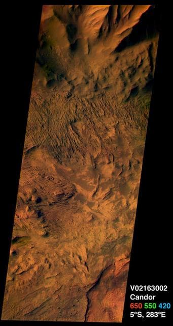 NASA image: Candor Chasma on Mars, in Color