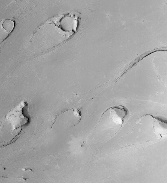 NASA image: Athabasca Vallis Streamlined Islands