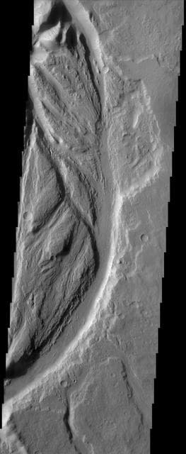 NASA image: Channels near Lucus Planum