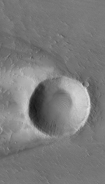 NASA image: Crater in Daedalia