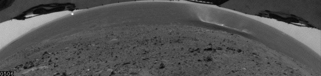 NASA image: Wide-Angle View of Gusev Dust Devil, Sol 559