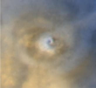 NASA image: Repeated Clouds over Arsia Mons