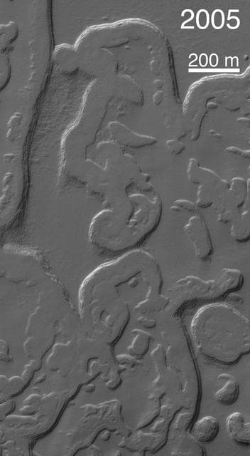 NASA image: Four Mars Years of South Polar Changes