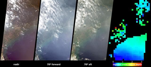 NASA image: Aerosols over Houston and Galveston Bay