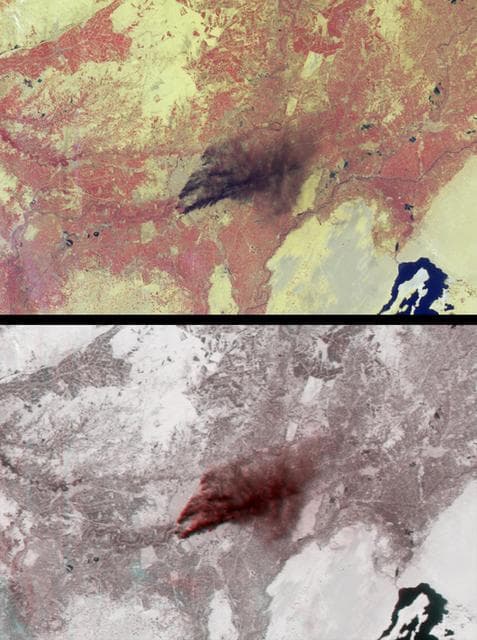 NASA image: Oil Fire Plumes Over Baghdad