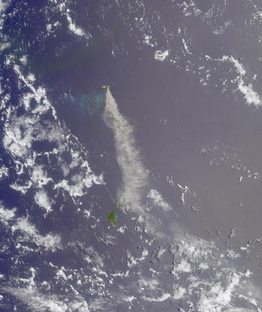 NASA image: Where on Earth...? MISR Mystery Image Quiz #14:<br .>Anatahan Island