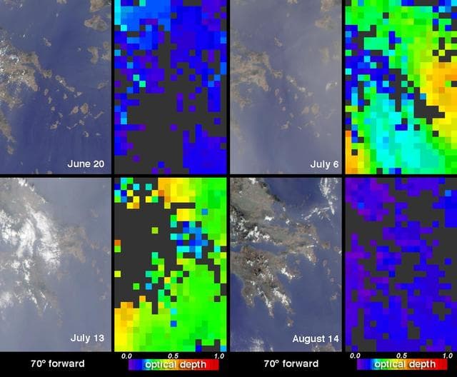 NASA image: Summer Aerosols over Greece