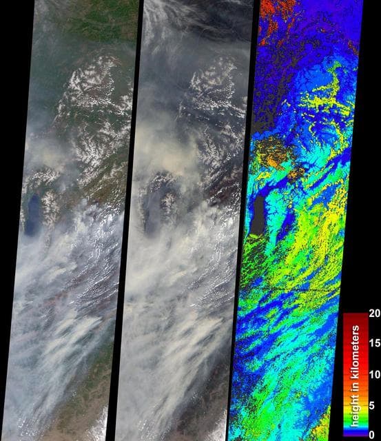 NASA image: Smoke from Siberian Taiga Fires