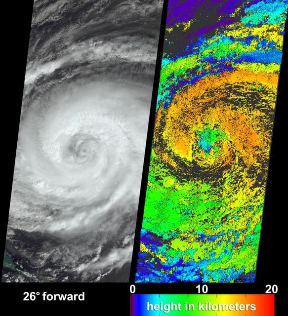 NASA image: Hurricane Jeanne Cloud Height and Motion