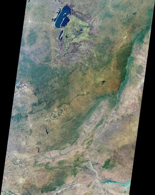 NASA image: Where on Earth...? MISR Mystery Image Quiz # 20:<br .>Zambia, the Democratic Republic of the Congo, Mozambique, and Zimbabwe