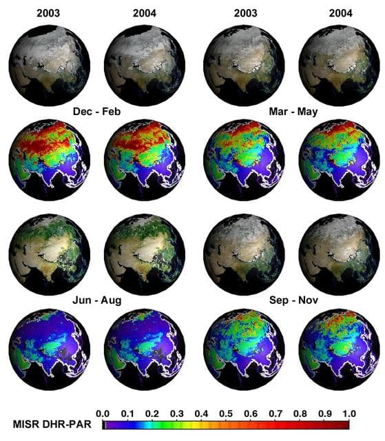 NASA image: Seasonal Changes in Earth Surface Albedo