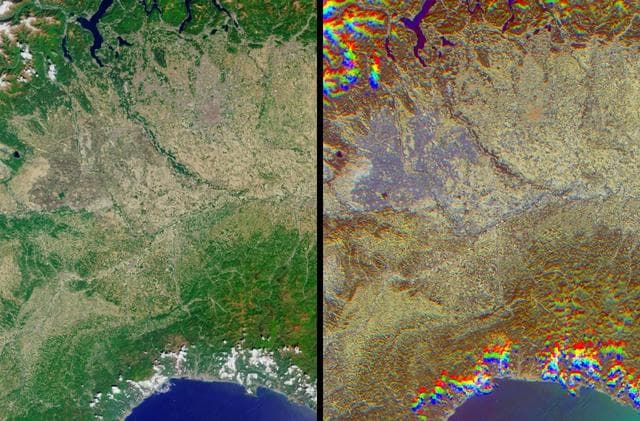 NASA image: Rice Cultivation in Northwest Italy