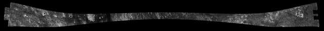 NASA image: Titan Radar Swath T-56 Flyby - June 6, 2009