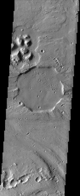 NASA image: Stop Sign Crater