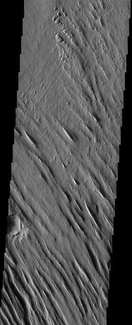 NASA image: Medusae Fossae Yardangs