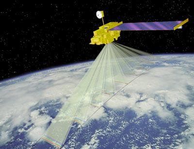 NASA image: Artist Concept of Terra Satellite with MISR Onboard