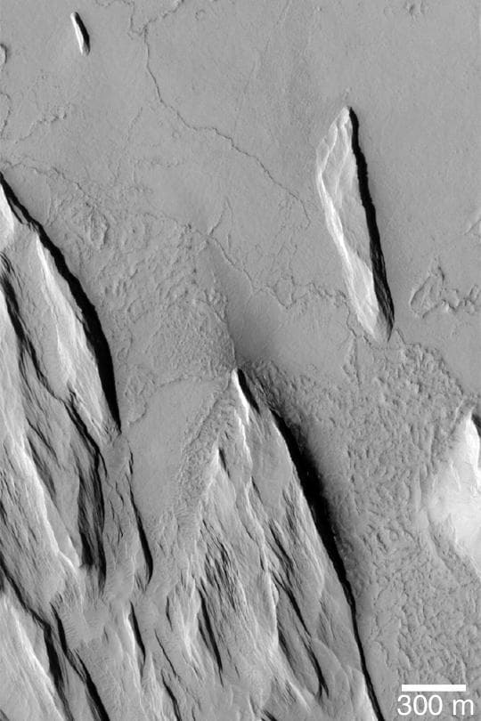 NASA image: Yardangs and Exhumation