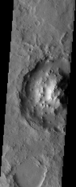 NASA image: Bizarre Crater Mound