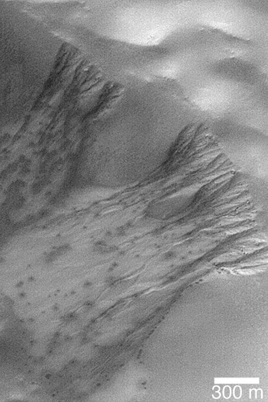 NASA image: Defrosting Gully Aprons