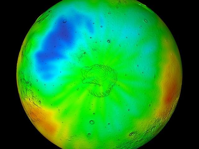 NASA image: Winter in Mars North Polar Region