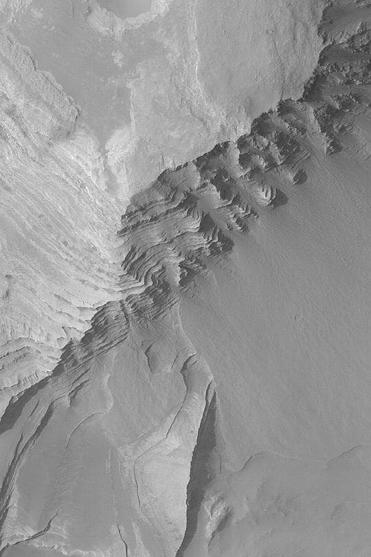 NASA image: Layers in Terby Crater