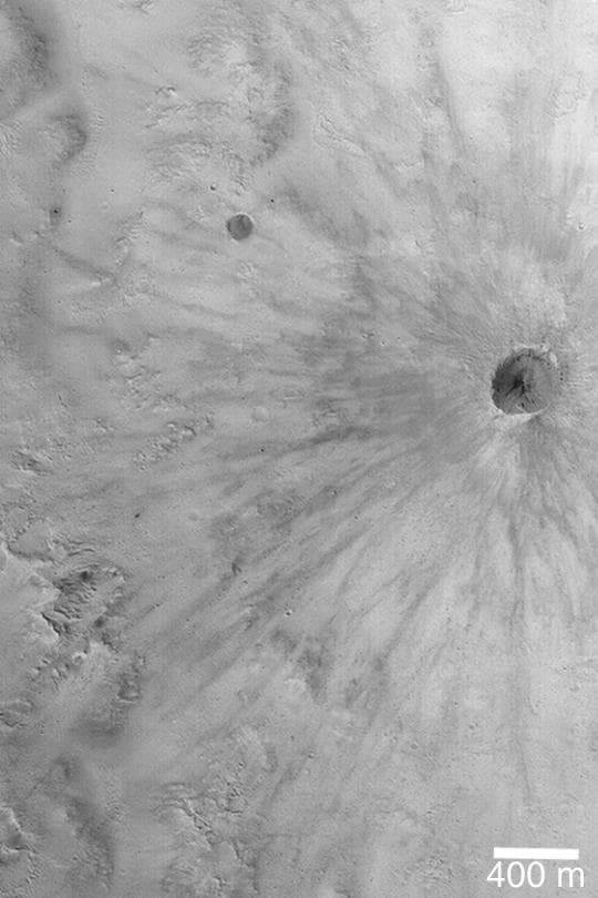 NASA image: Fresh, Rayed Impact Crater