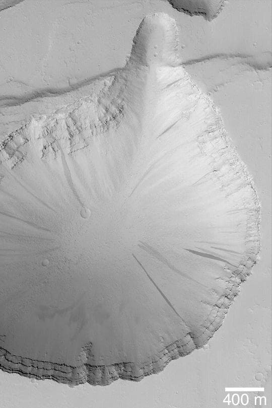 NASA image: Tractus Fossae Collapse Pit
