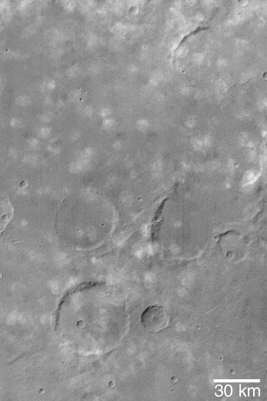 NASA image: Clouds Near Icaria Planum