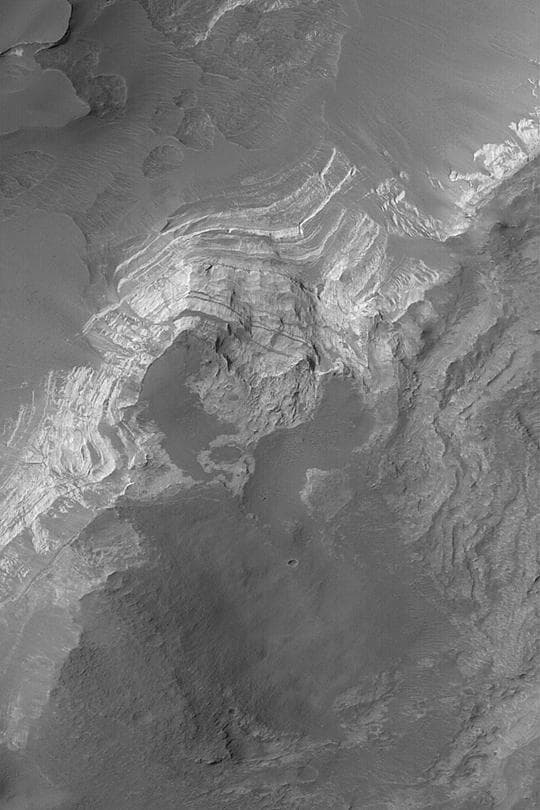 NASA image: Cliff in Terby Crater