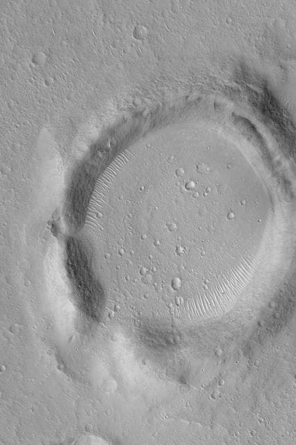 NASA image: Eroded Crater