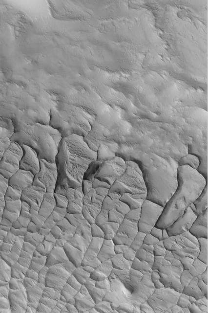 NASA image: Exhumed Ridge Pattern