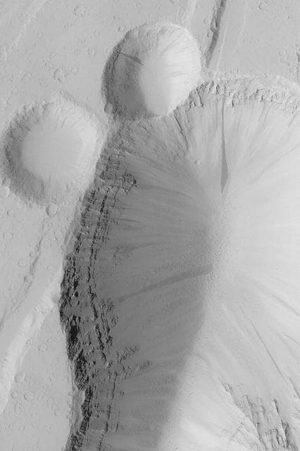NASA image: Pits and Layers
