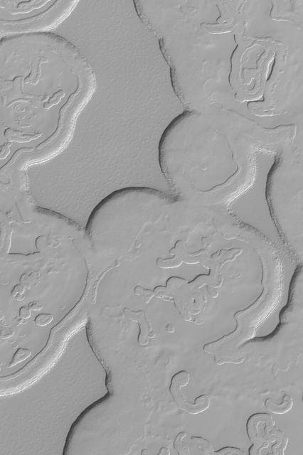 NASA image: Pits and Layers